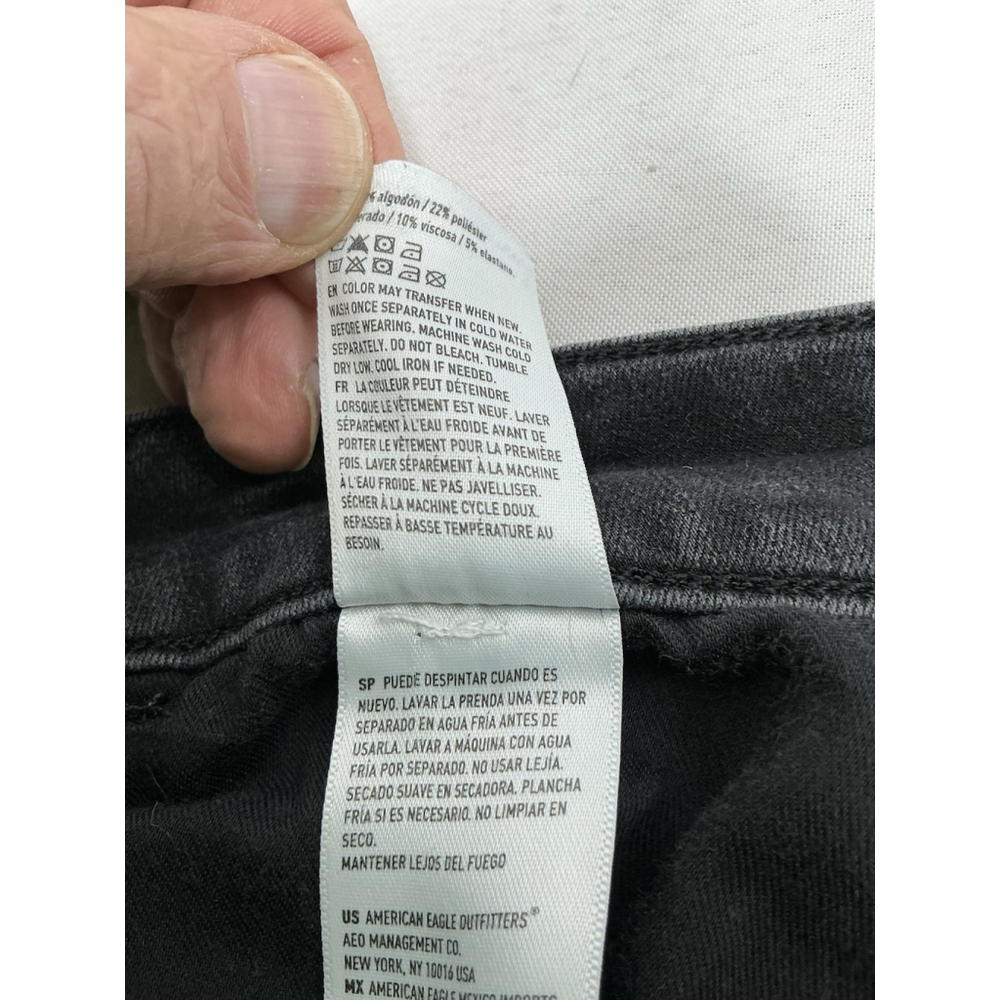 Womans American Eagle Dream Stretch Black Jeans 10 L - Picture 6 of 7